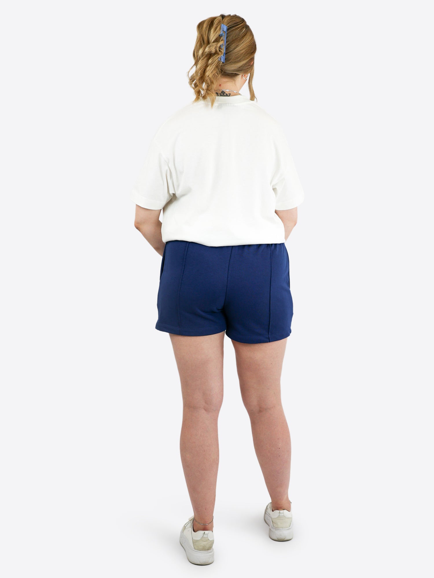 Light Jogginghose kurz mit Biese – Navy