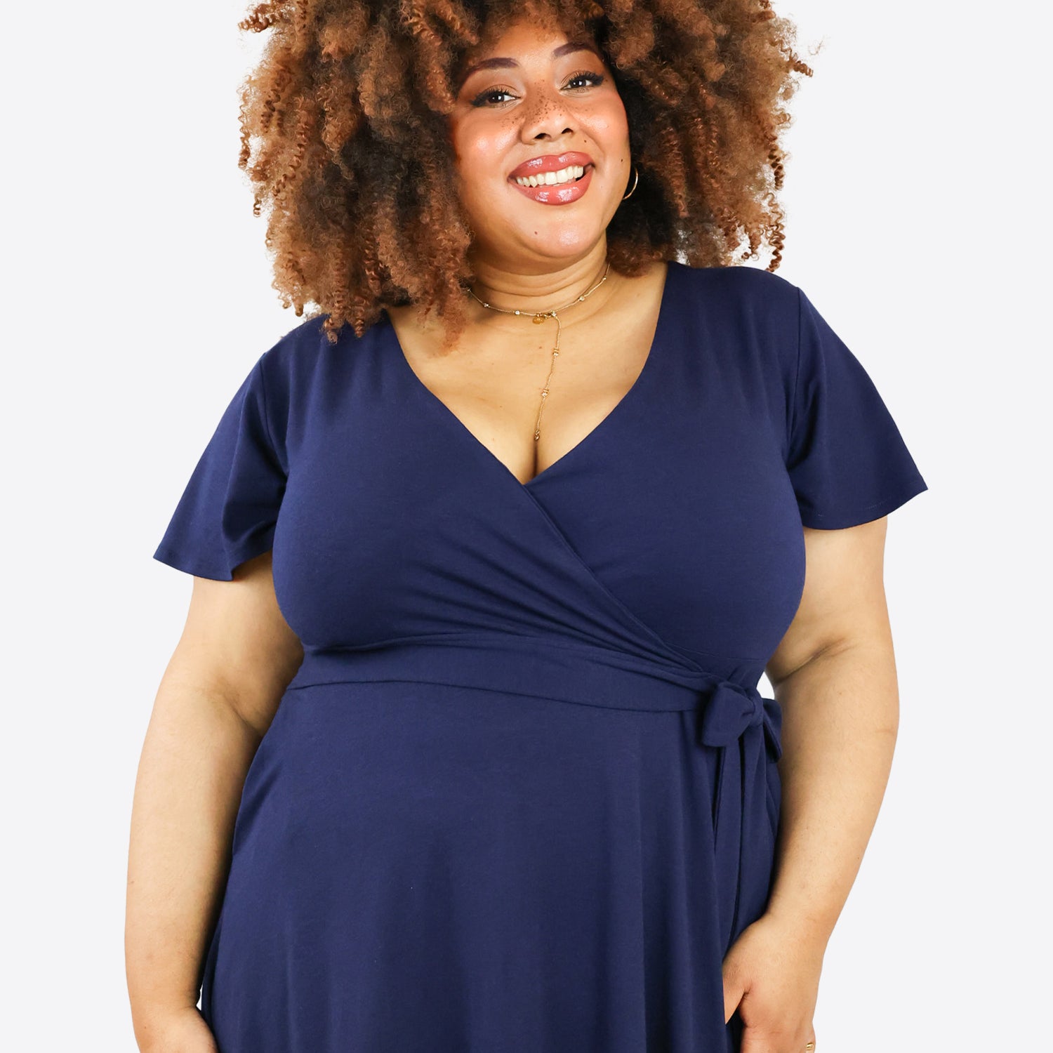 Midi Wickelkleid Carina - Midnight Blue
