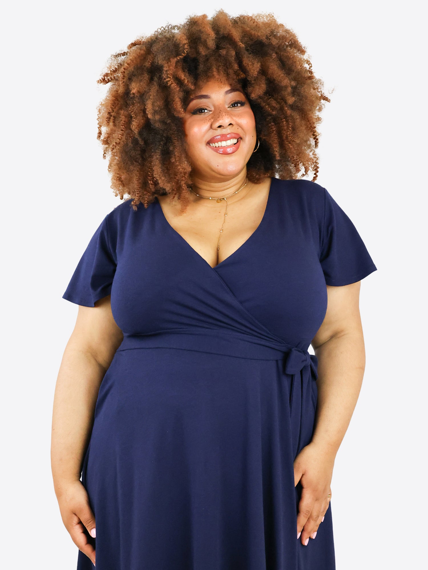 Midi Wickelkleid Carina - Midnight Blue