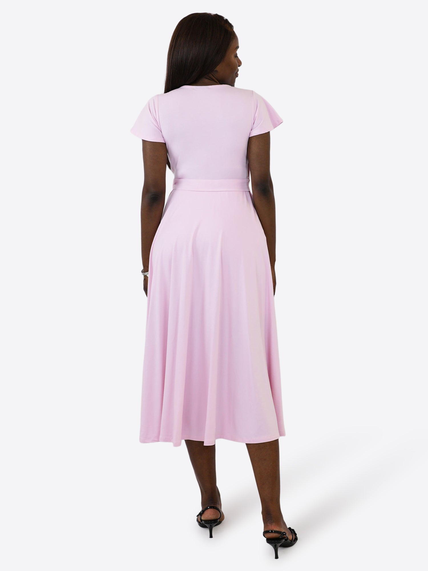 Midi Wickelkleid Carina - Rosa
