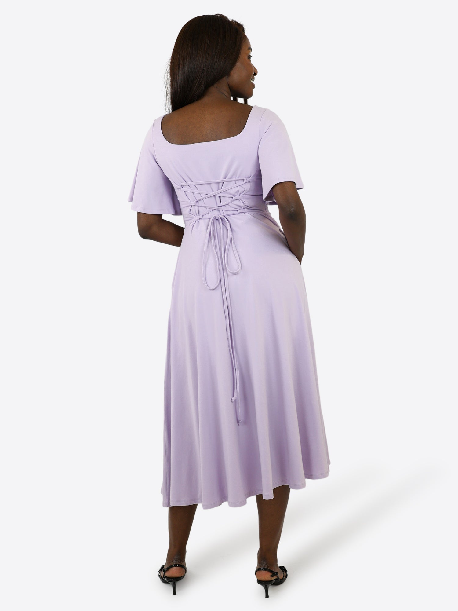 Midi Skort Kleid Mara - Flieder