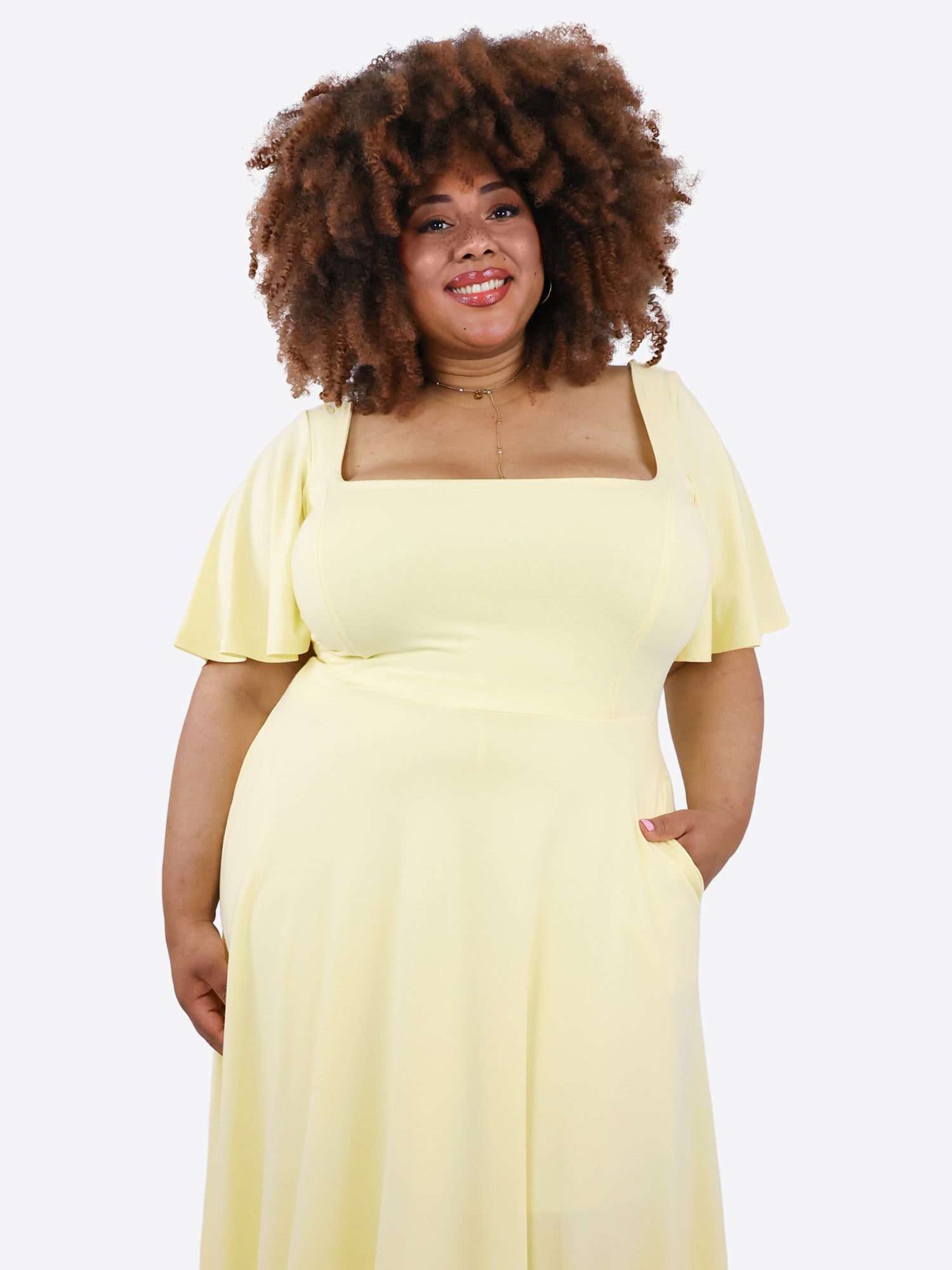 Midi Skort Kleid Mara - Pastellgelb