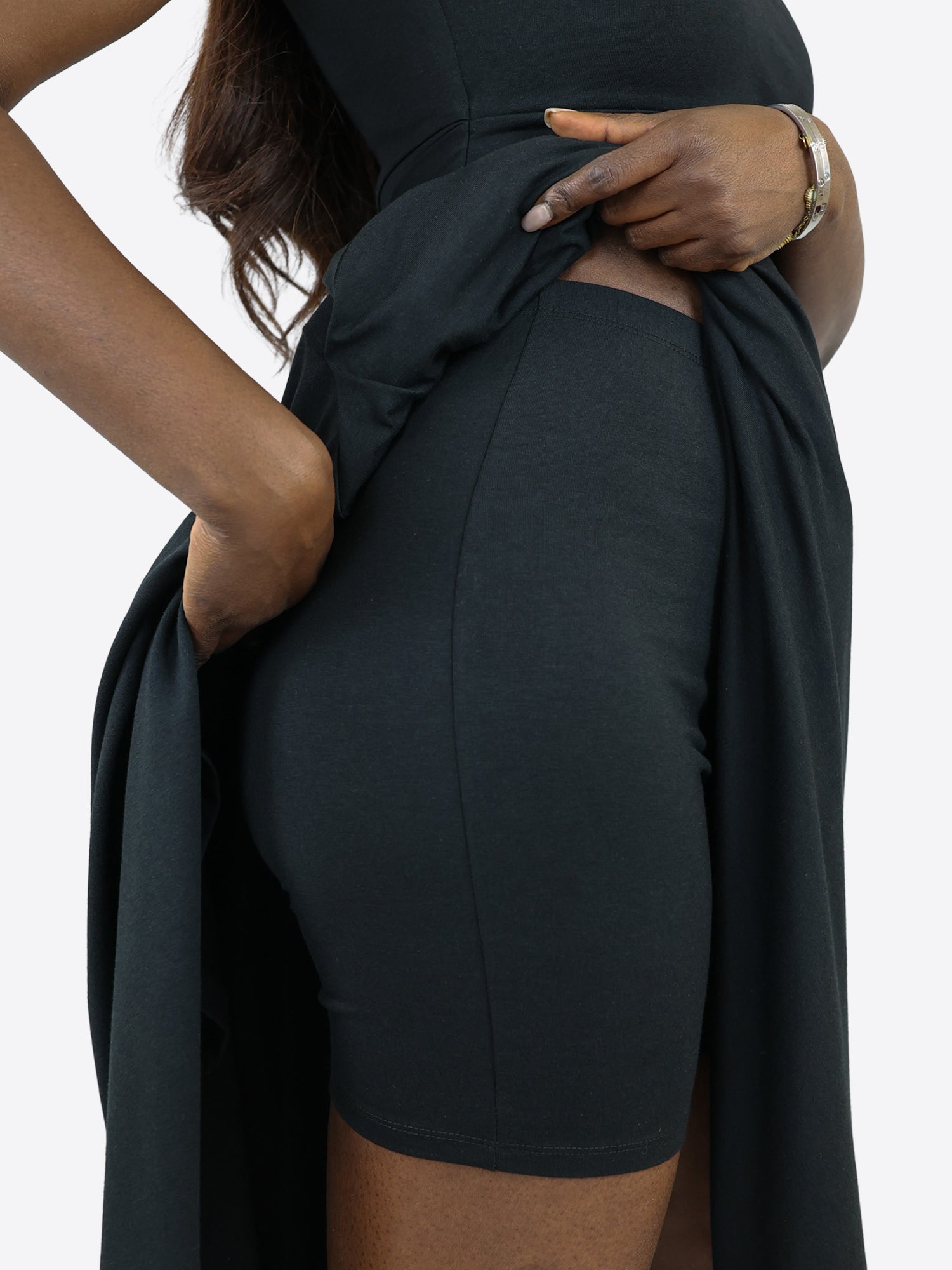 Midi Skort Kleid Anny - Schwarz