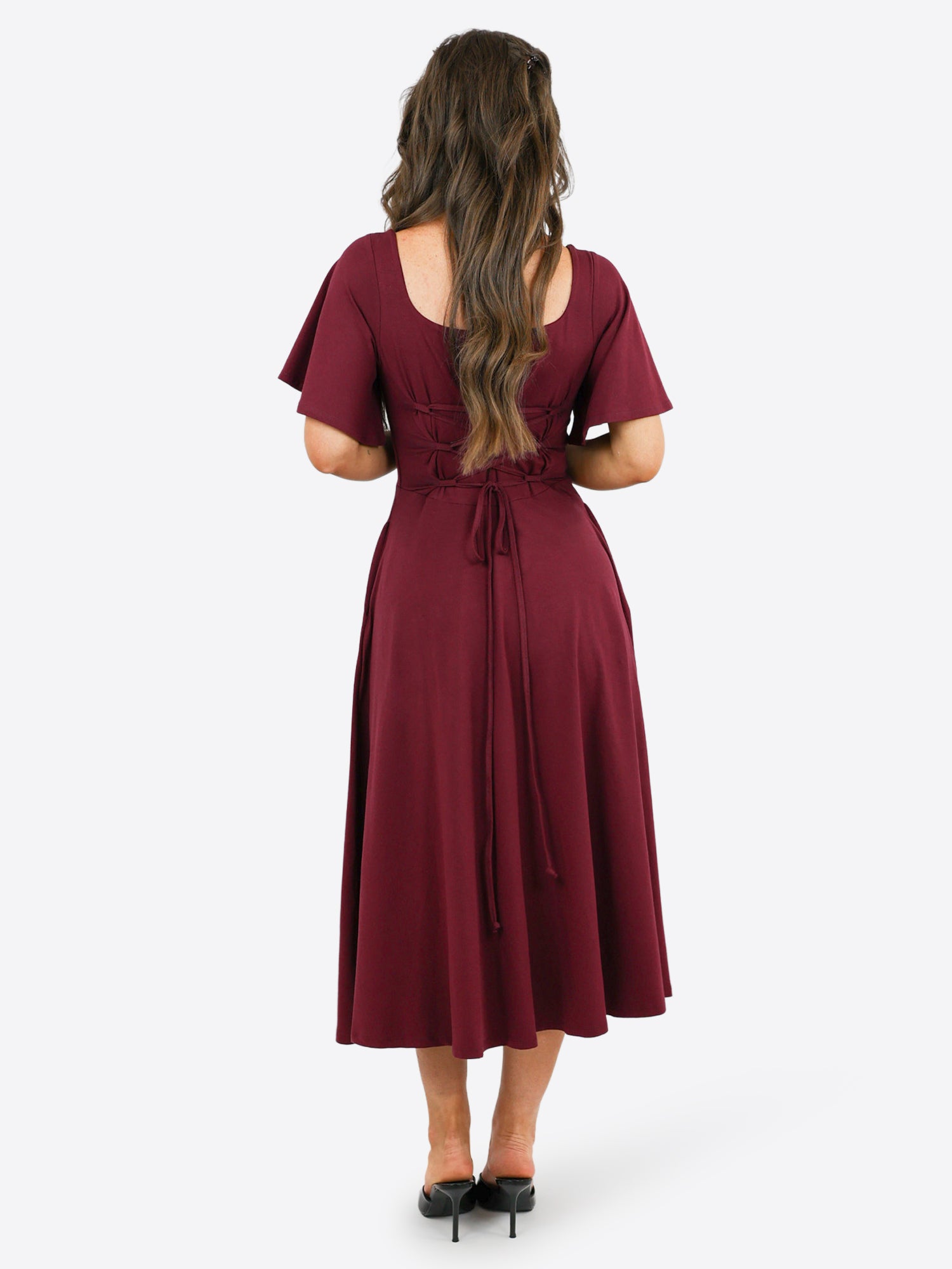 Midi Skort Kleid Mara - Plum