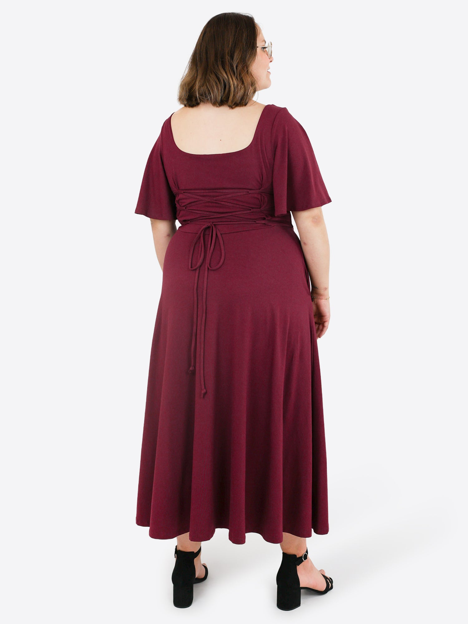 Midi Skort Kleid Mara - Plum