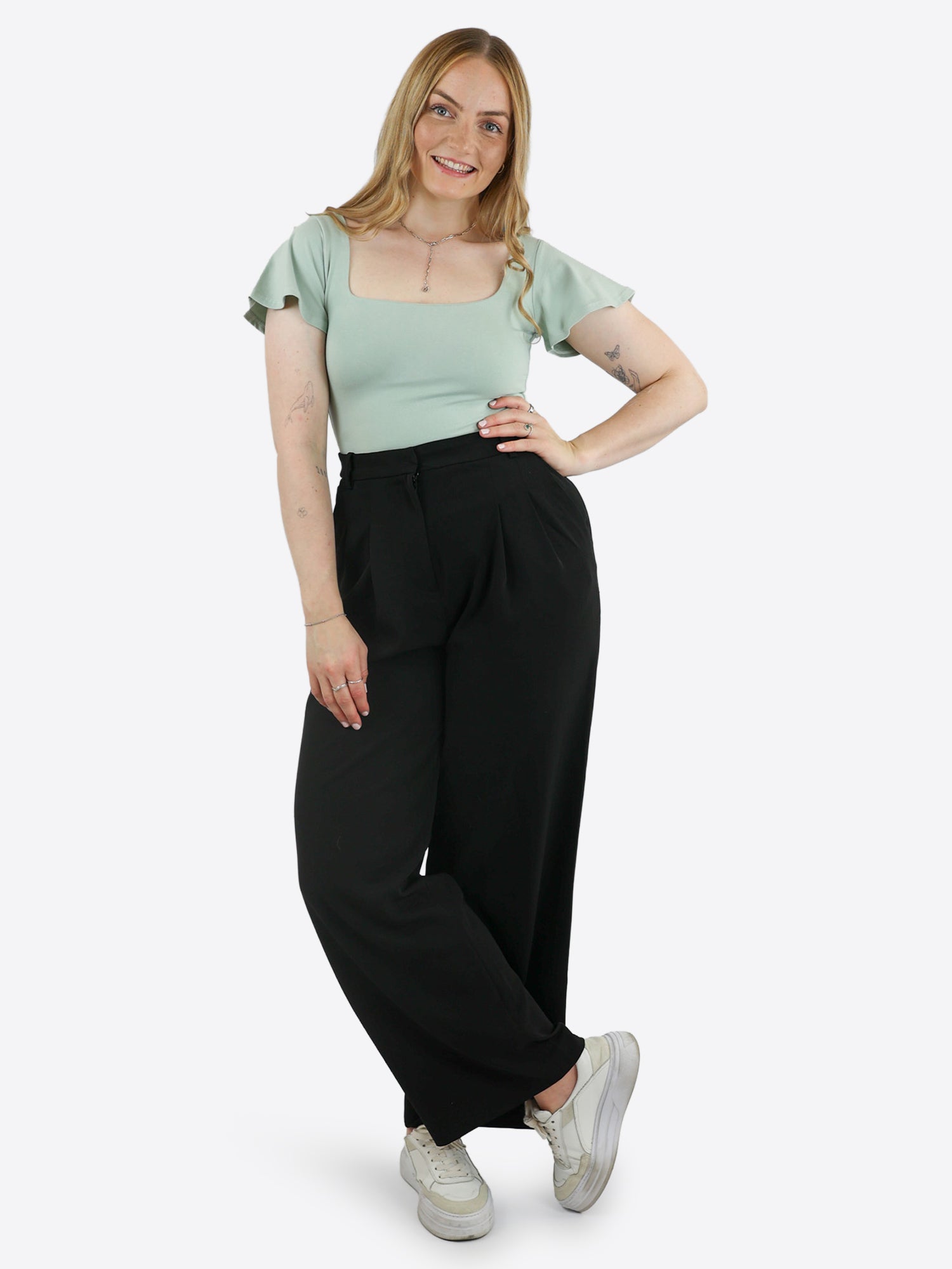 T-Shirt mit Flügelärmeln - Aloe