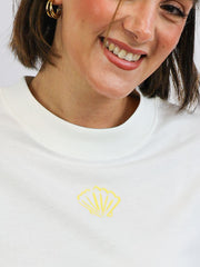 New Soft Touch T-Shirt Crop Version "Amalfi Beach Club"