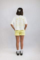 New Soft Touch T-Shirt Crop Version "Amalfi Beach Club"