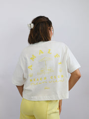 New Soft Touch T-Shirt Crop Version "Amalfi Beach Club"