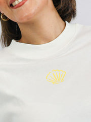 New Soft Touch T-Shirt "Amalfi Beach Club" Off White