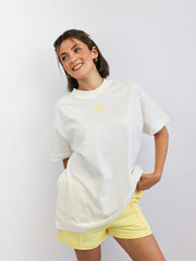 New Soft Touch T-Shirt "Amalfi Beach Club" Off White
