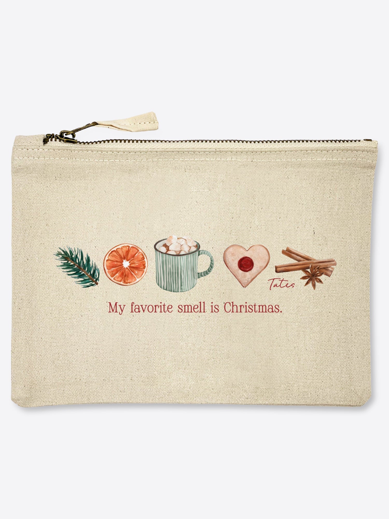 Mini bag mit "American Christmas" Motiv – Natural Raw