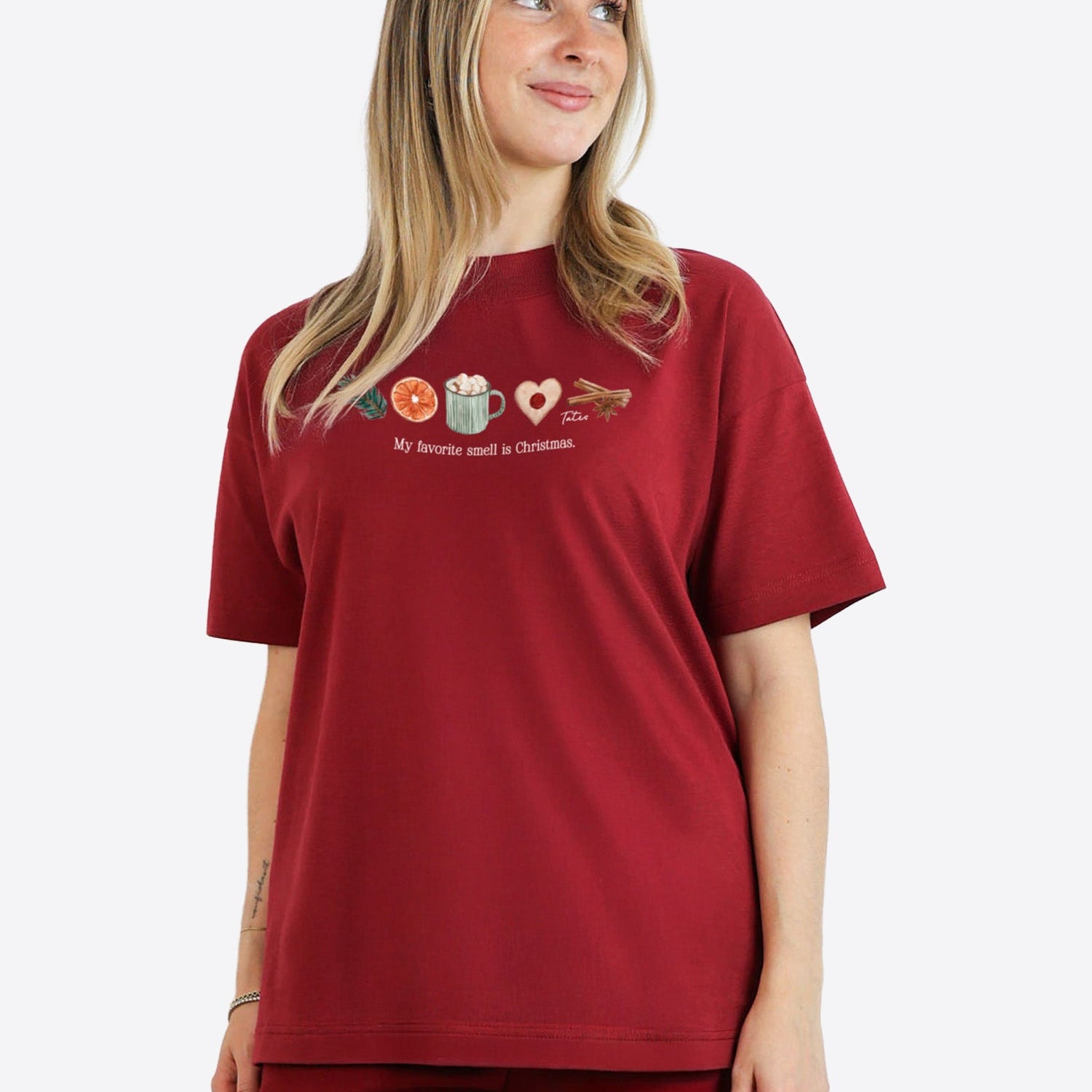 Soft Touch T-Shirt 3.0 "American Christmas" – Cranberry