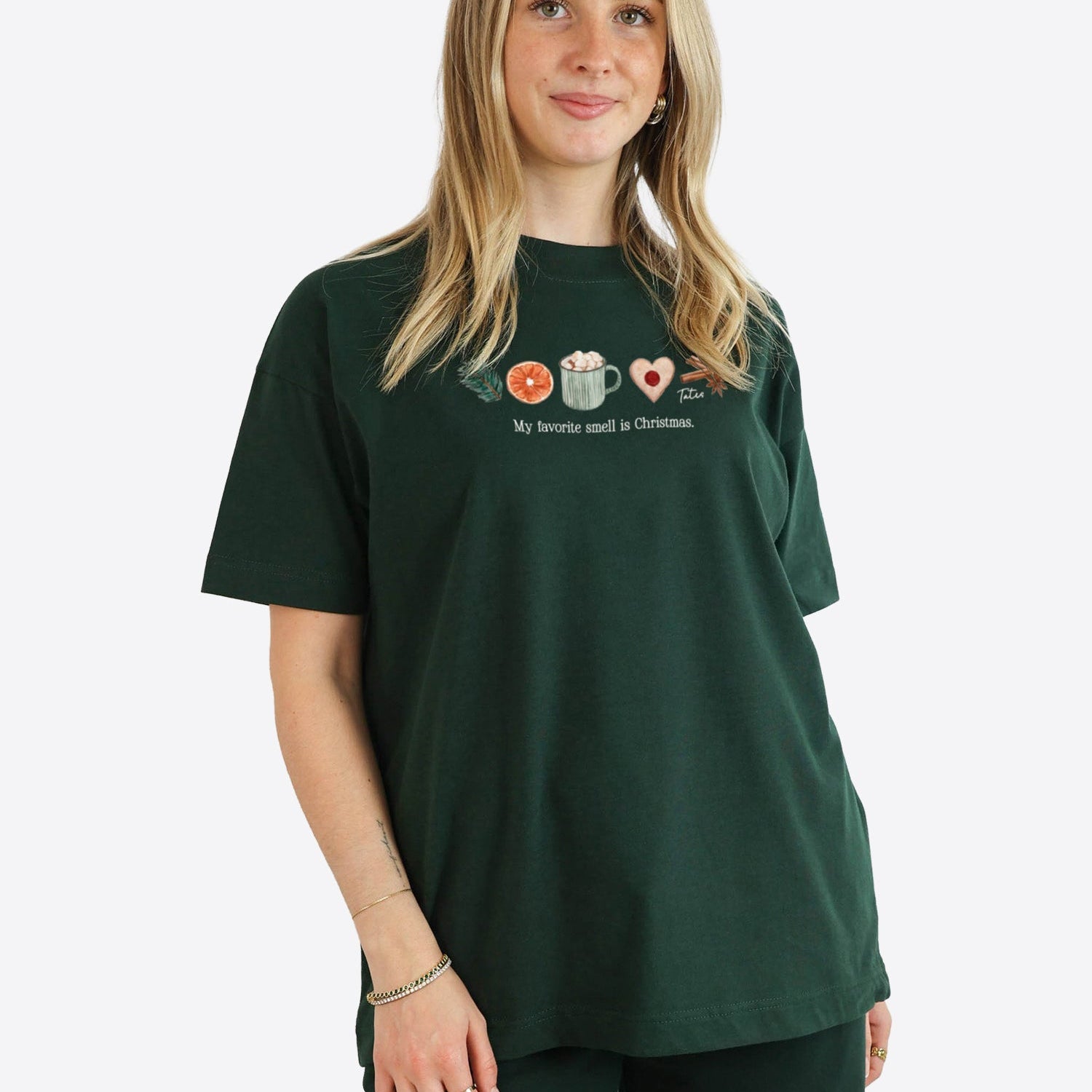 Soft Touch T-Shirt 3.0 "American Christmas" – Pine Green