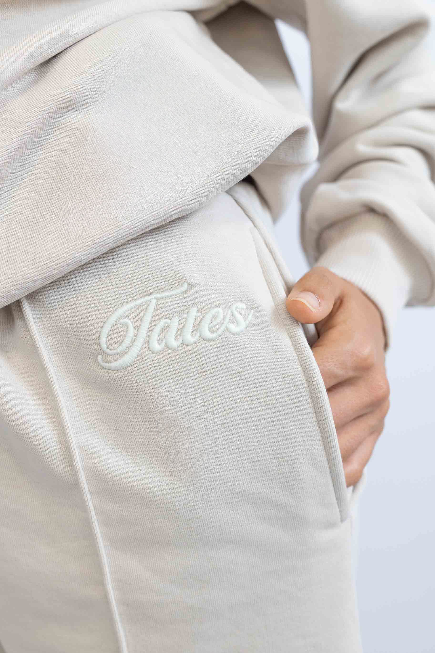 Light Jogginghose kurz mit Biese – Beige