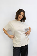 T-Shirt mit Schleifen-Bindung