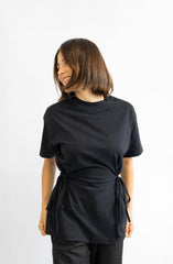 T-Shirt mit Schleifen-Bindung