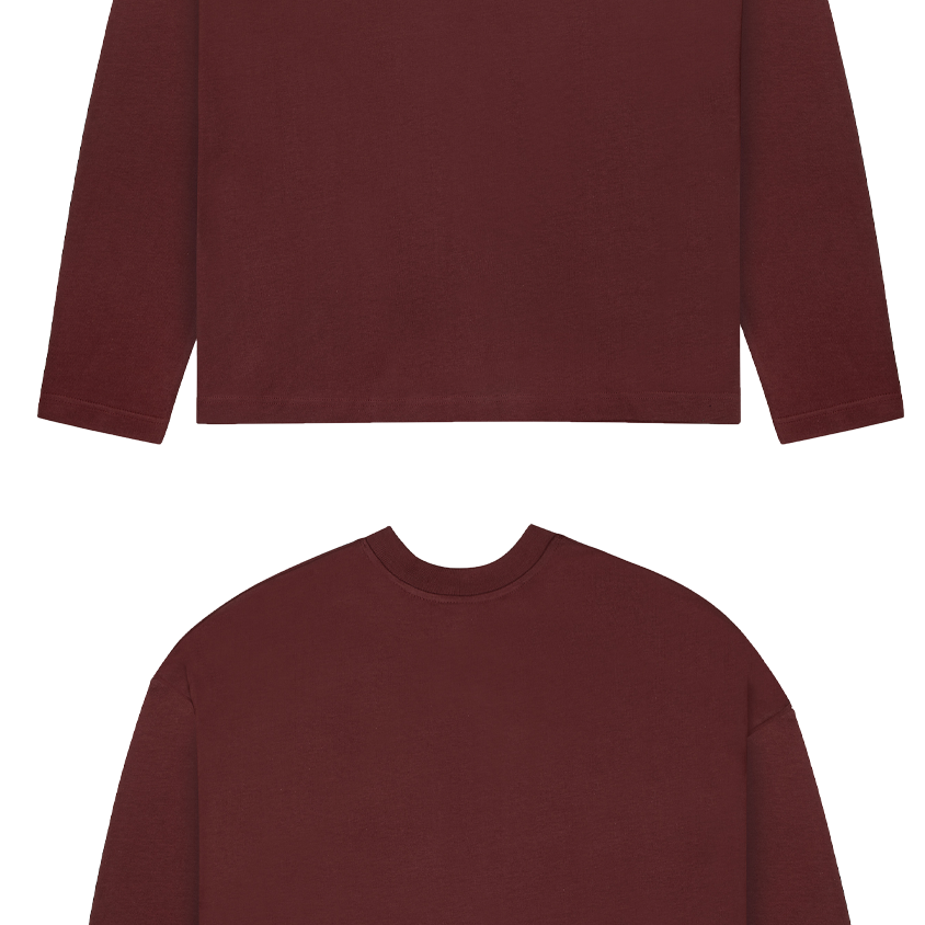 Basic (Build your own) Longsleeve (Oversized) – Bordeaux