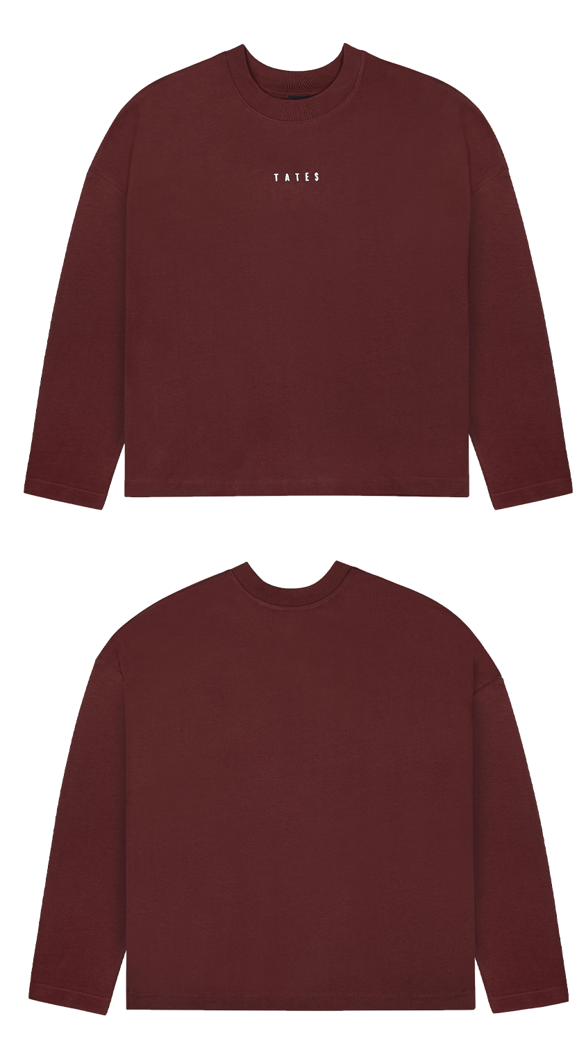 Basic (Build your own) Longsleeve (Oversized) – Bordeaux