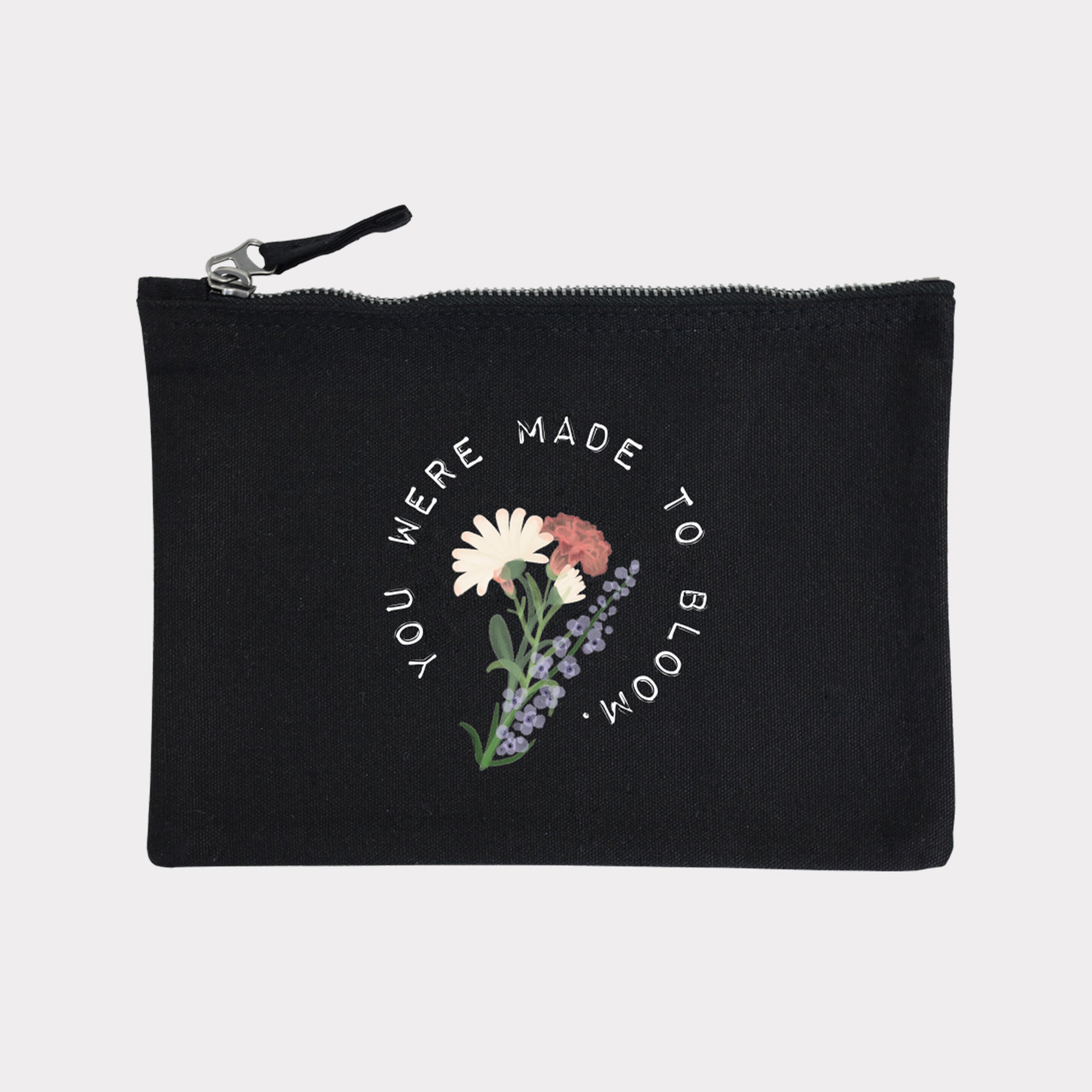 Mini bag "Birthflowers" – Schwarz