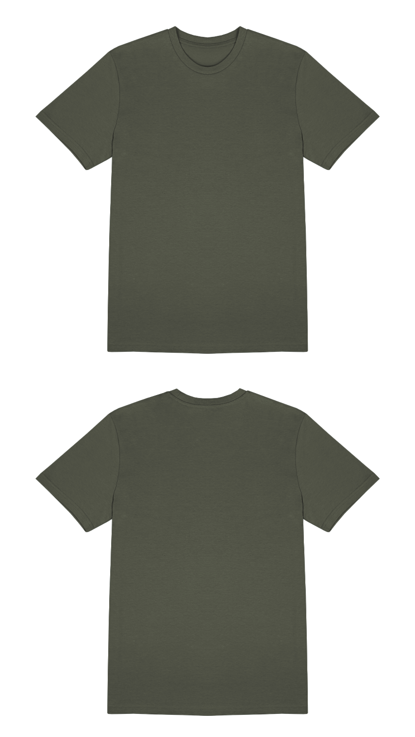 Basic (Build your own) T-Shirt Kräftige Farben – Khaki