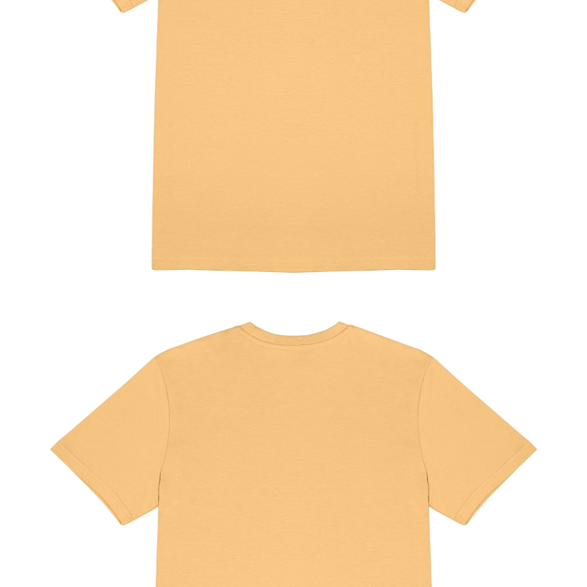 Basic (Build your own) T-Shirt Kräftige Farben – Mango gelb