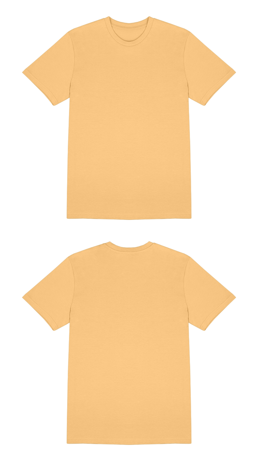 Basic (Build your own) T-Shirt Kräftige Farben – Mango gelb