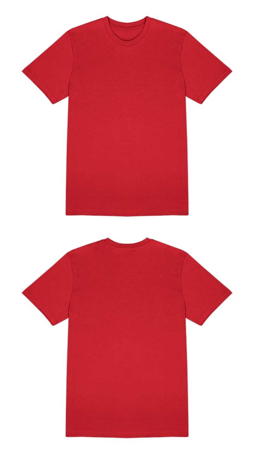 Basic (Build your own) T-Shirt Kräftige Farben – Red