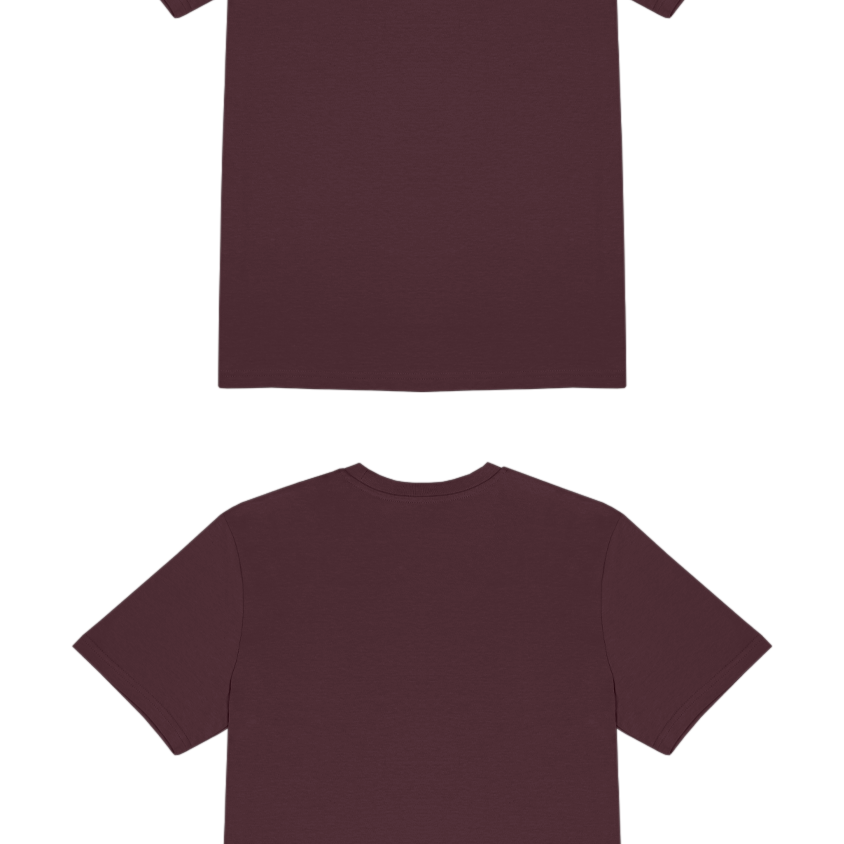 Basic (Build your own) T-Shirt Kräftige Farben – Rotbraun