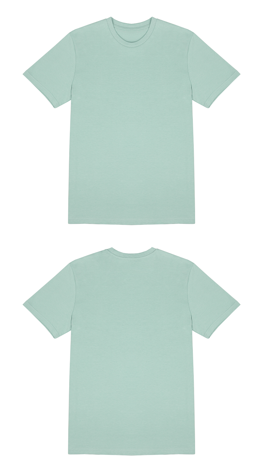 Basic (Build your own) T-Shirt Kräftige Farben – Aloe