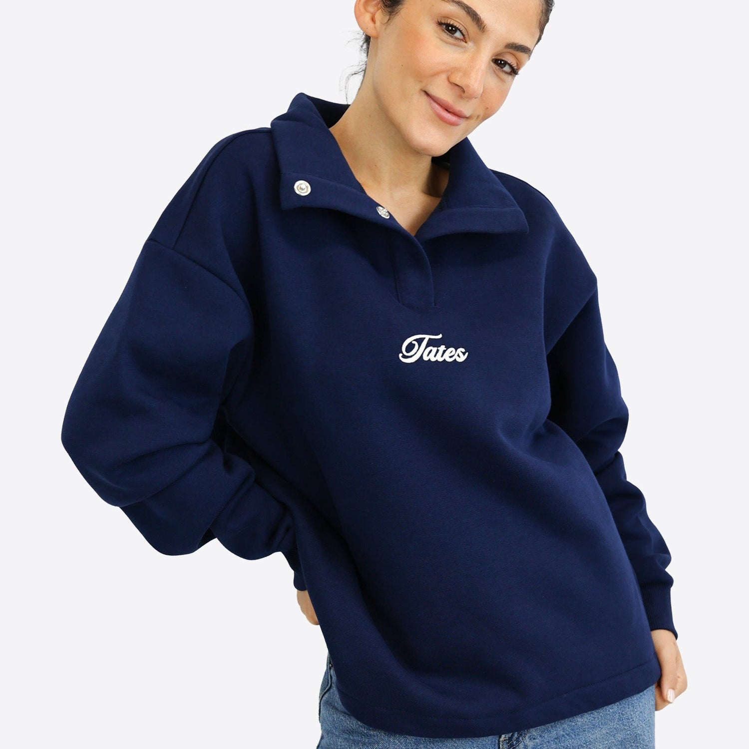 Verstellbarer Crop Sweater – Midnight Blue