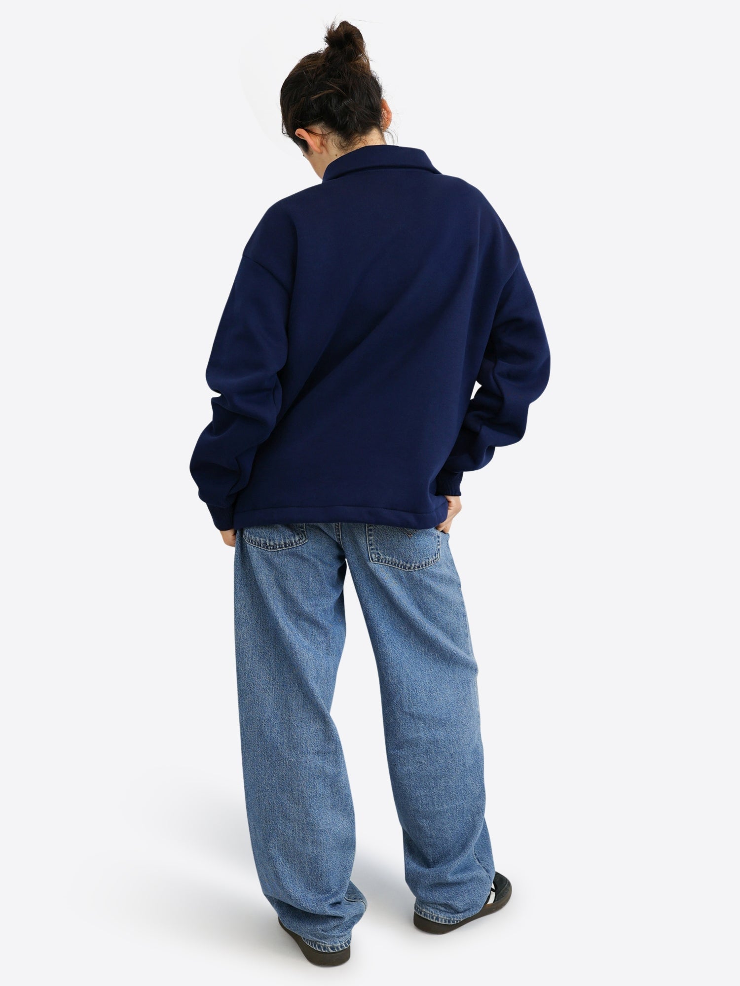 Verstellbarer Crop Sweater – Midnight Blue