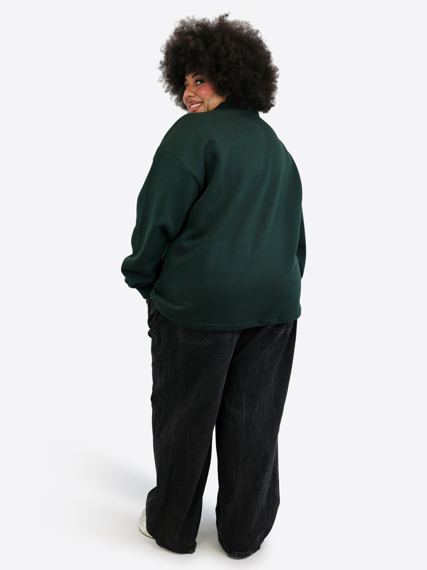 Verstellbarer Crop Sweater – Pine Green