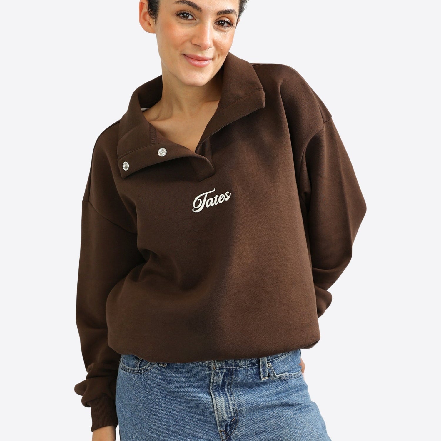 Verstellbarer Crop Sweater – Espresso