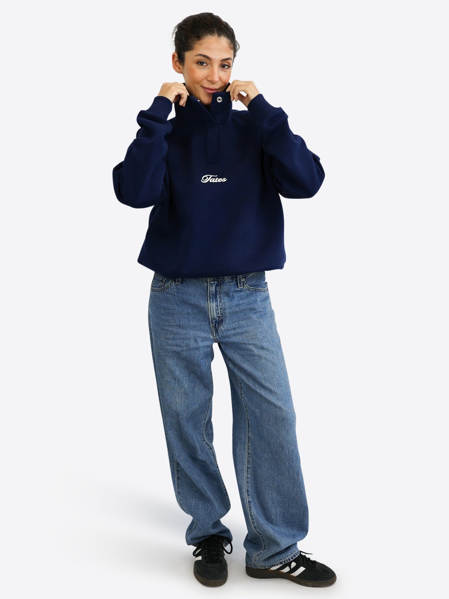 Verstellbarer Crop Sweater – Midnight Blue