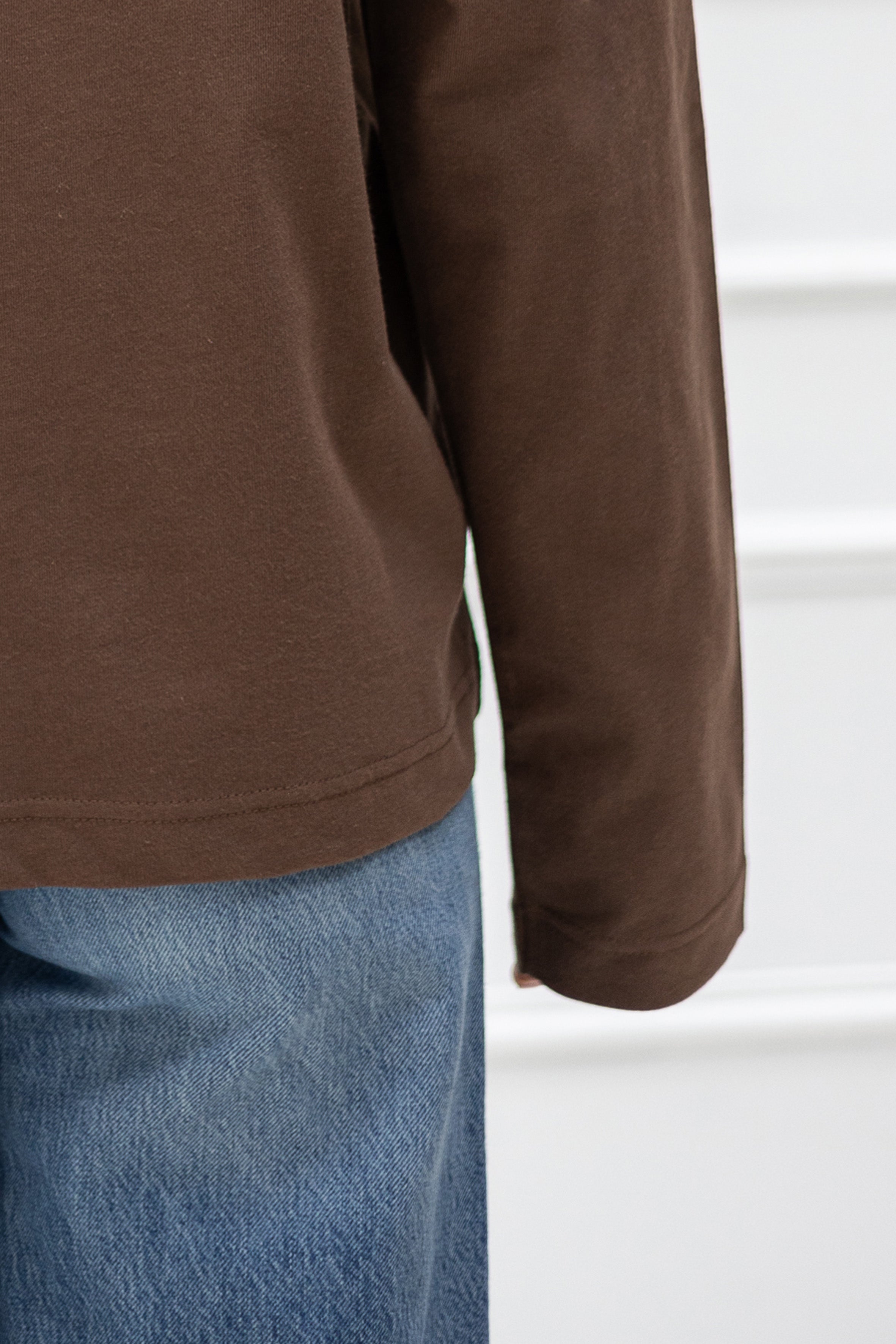 Oversized Longsleeve "Love letter" – Chocolate