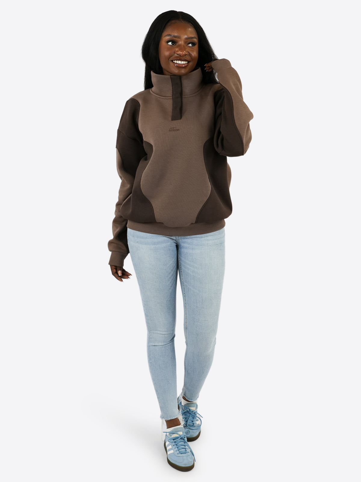 Duo Color Sweater - Dark Chocolate/Coffee