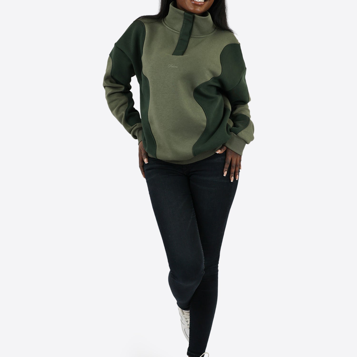 Duo Color Sweater - Evergreen/Moss Green