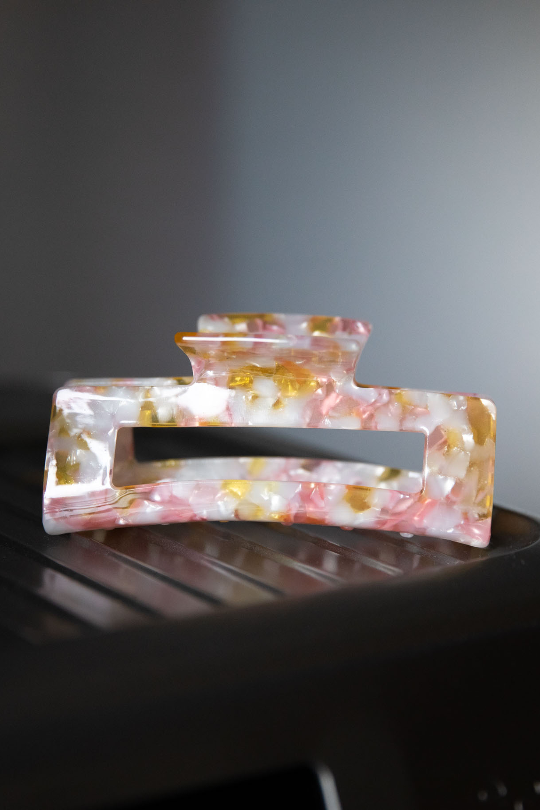 Dusty rose Haarklammer midi