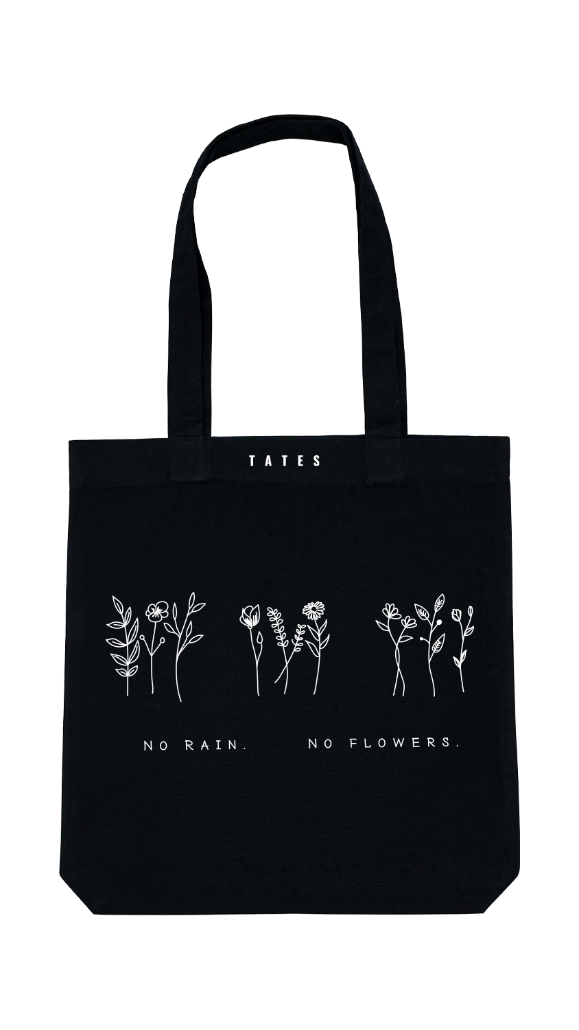 Tote bag "Flowers" – Schwarz