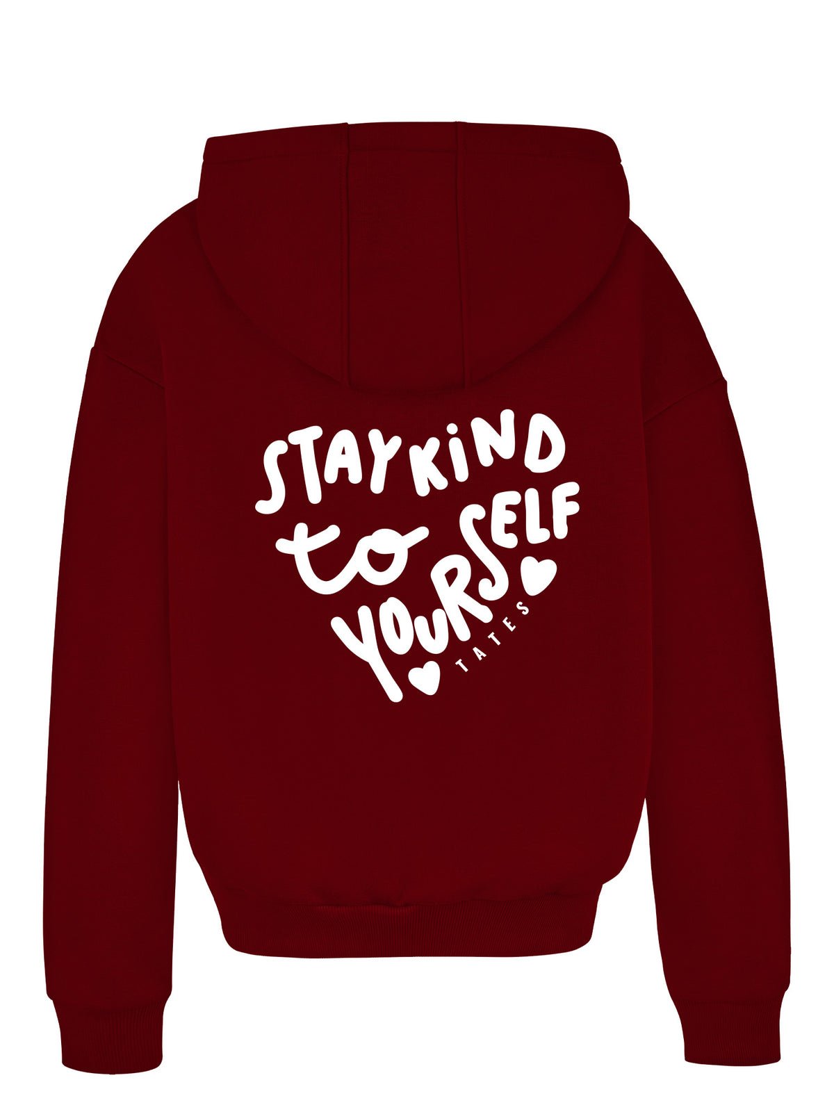 Regular Waistband Hoodie "Stay Kind" - Cranberry