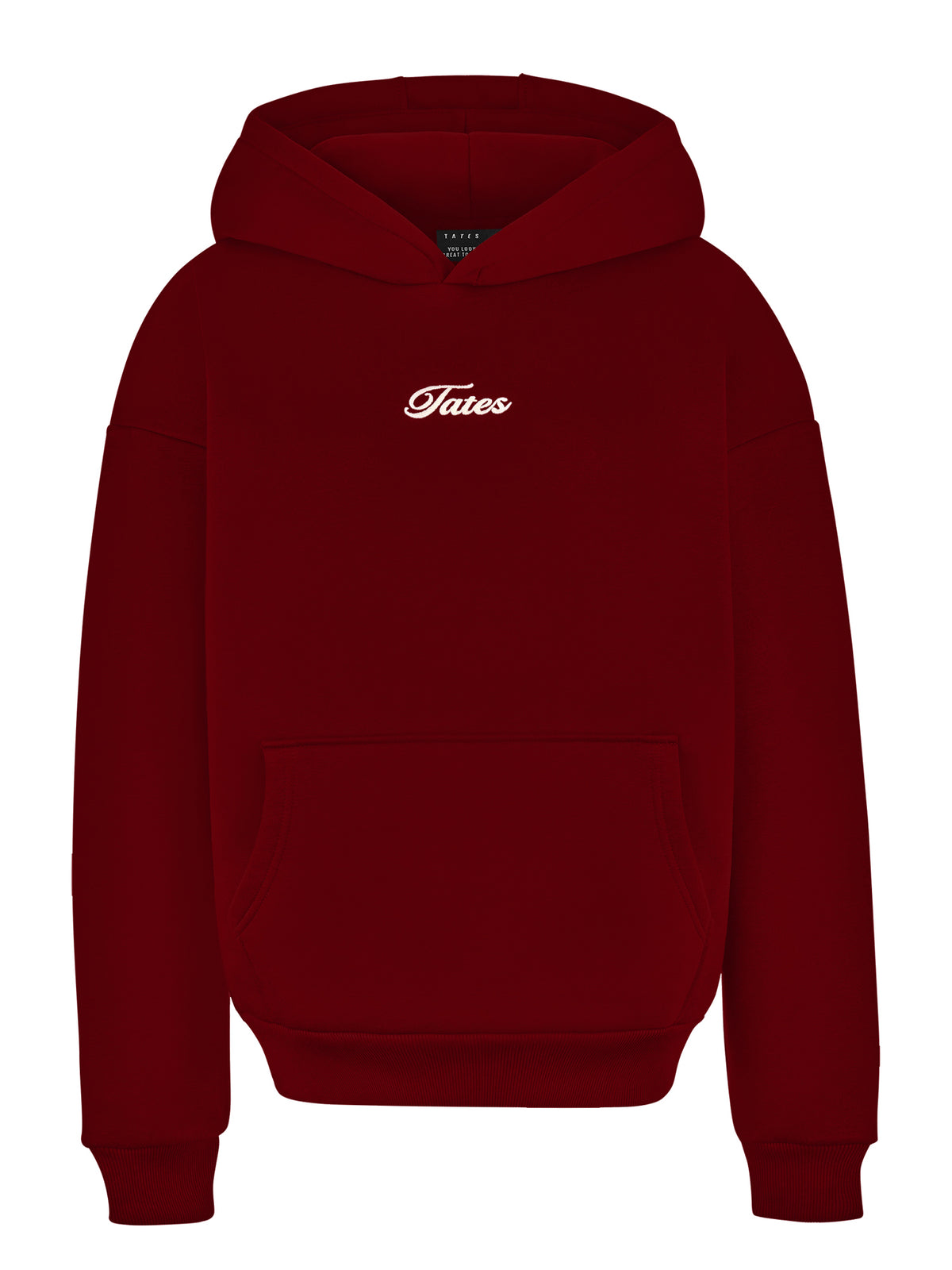 Regular Waistband Hoodie "90's Mood" - Cranberry