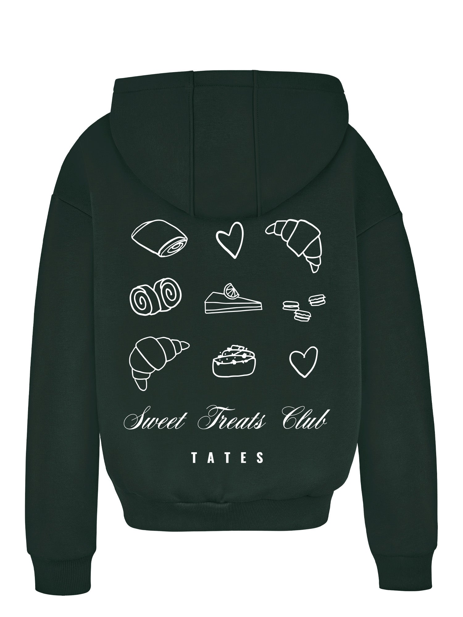 Regular Waistband Hoodie "Sweet Treats" - Pine Green
