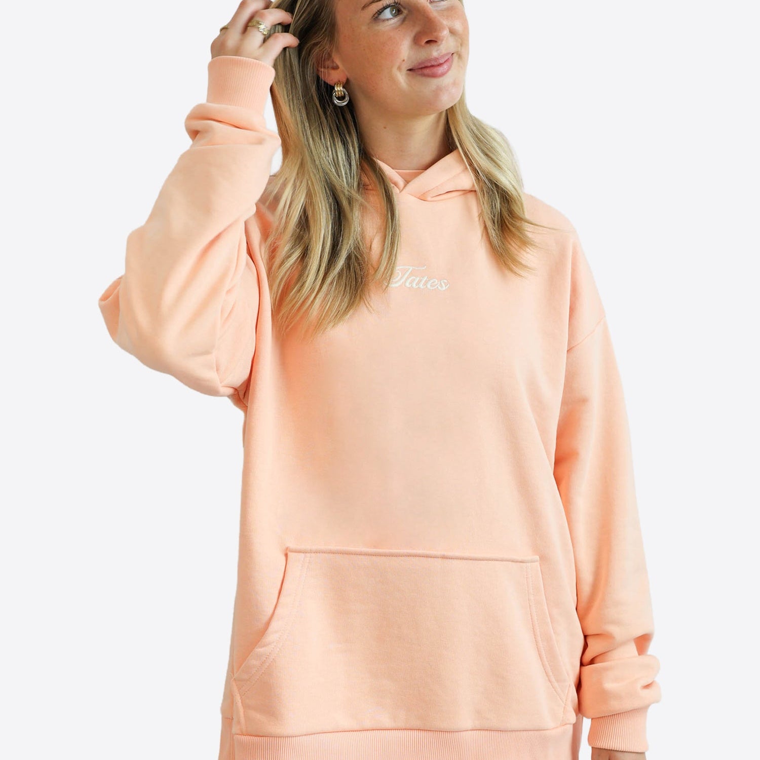 Original Light Wide Waistband Hoodie – Peach