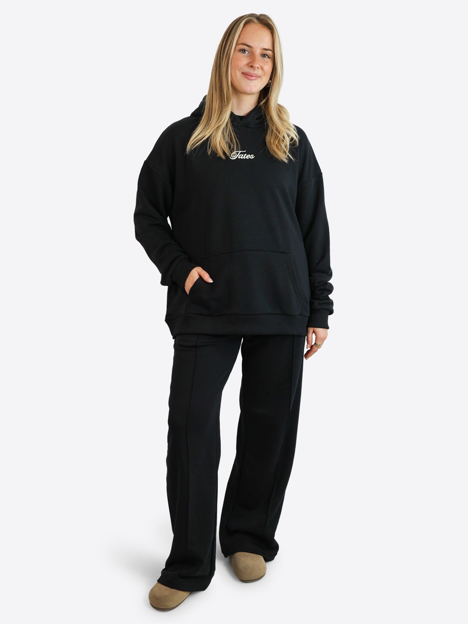 Original Light Wide Waistband Hoodie – Schwarz