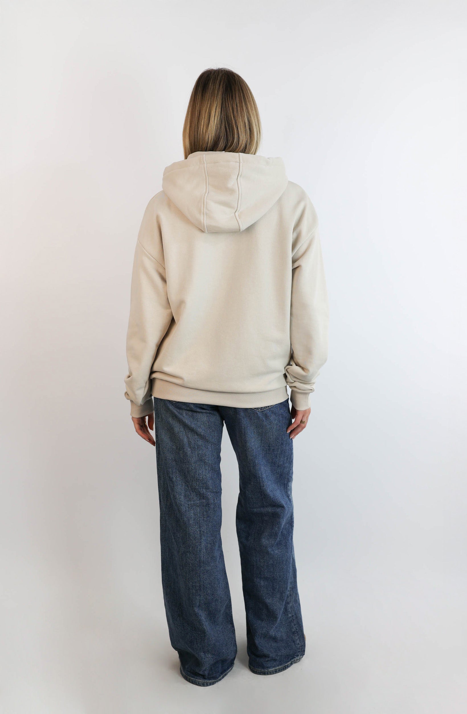 Light Regular Waistband Hoodie – Beige