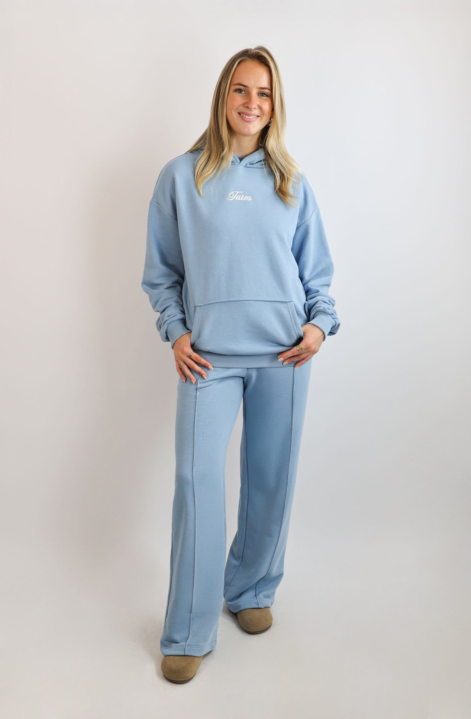 Light Regular Waistband Hoodie – Dusty Blue