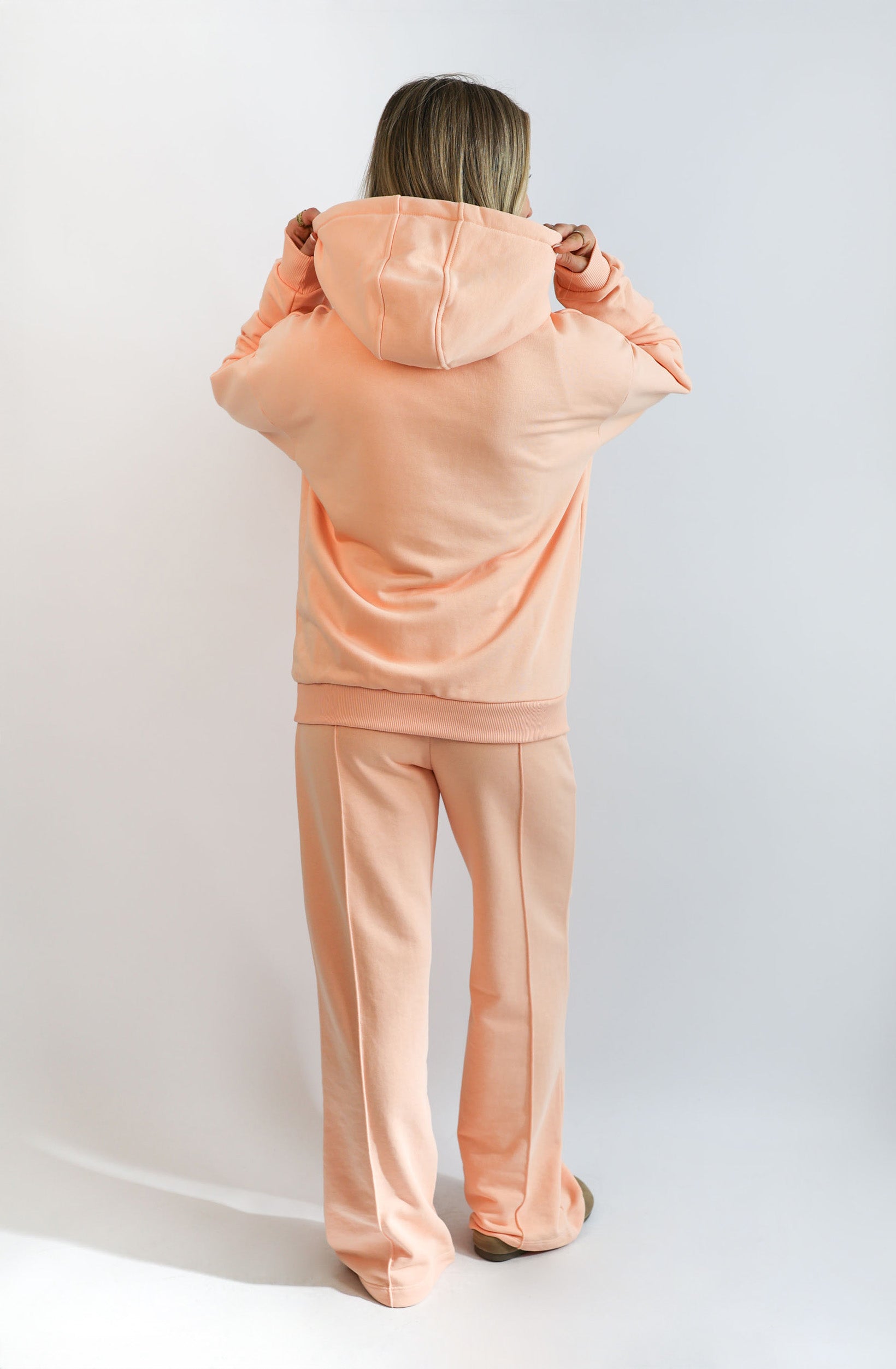 Light Regular Waistband Hoodie – Peach