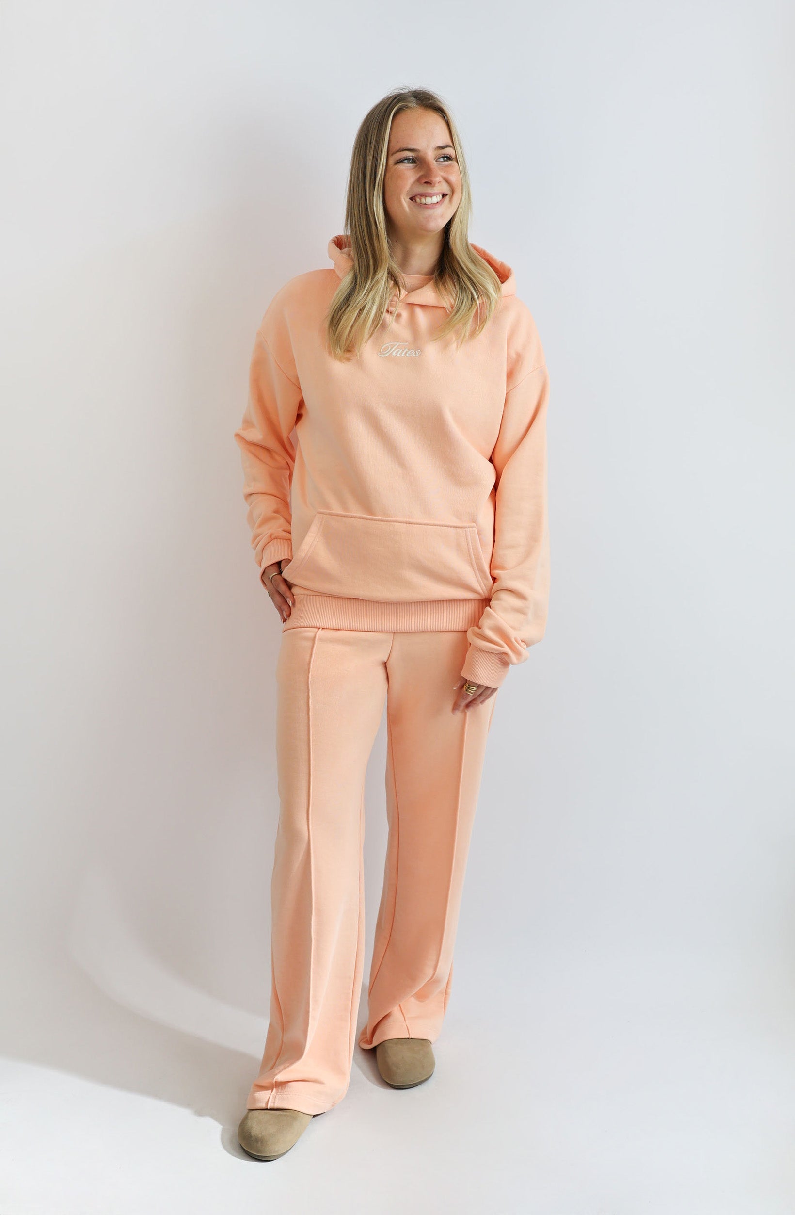 Light Regular Waistband Hoodie – Peach
