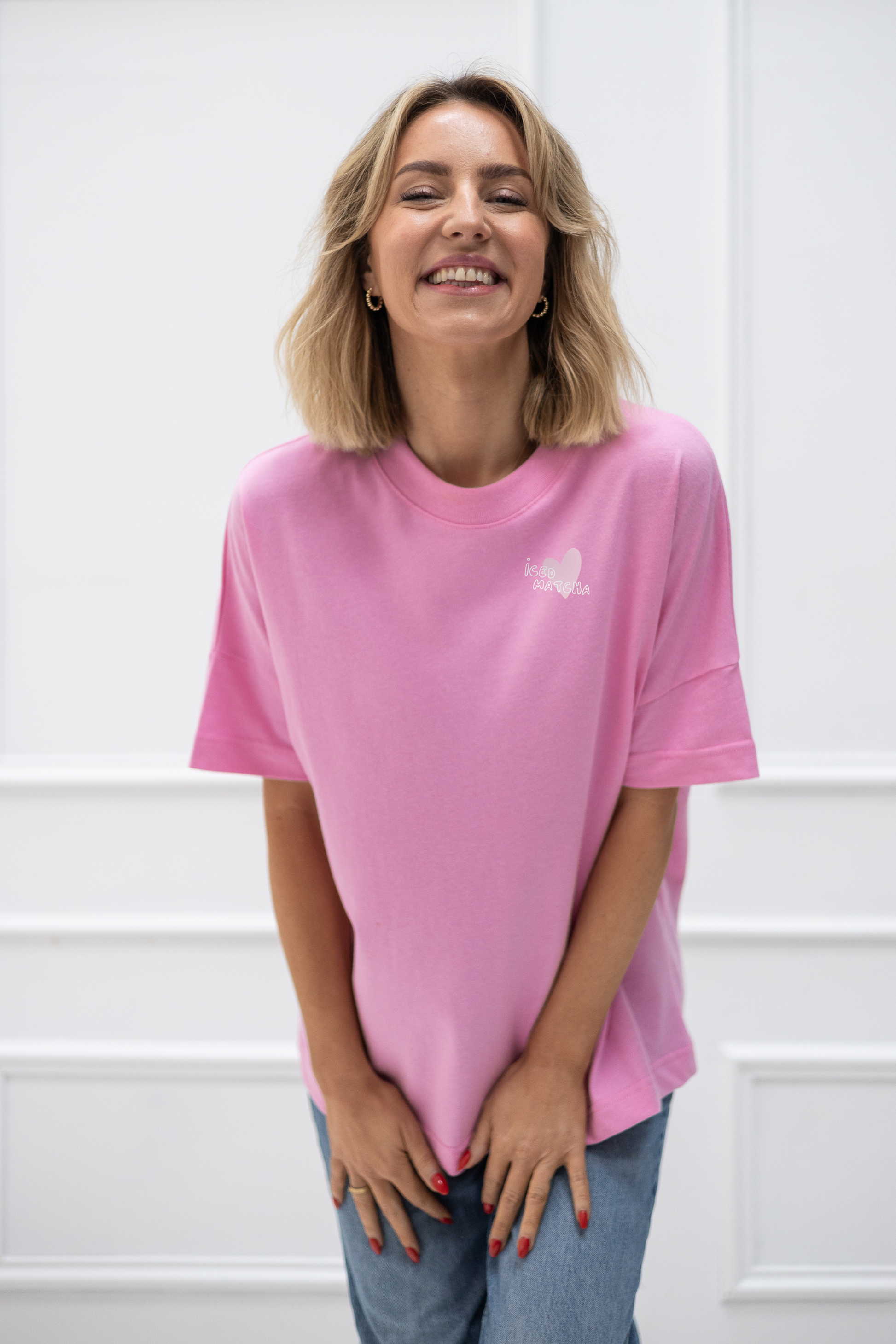 Soft Touch T-Shirt "Iced matcha latte pls"